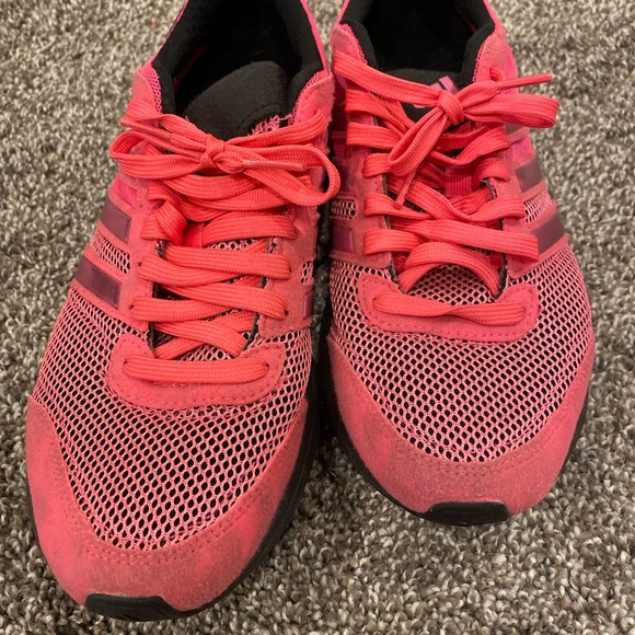 Adidas Adizero Boston Boost Running Shoes Hot Pink and Black - Picture 4 of 9